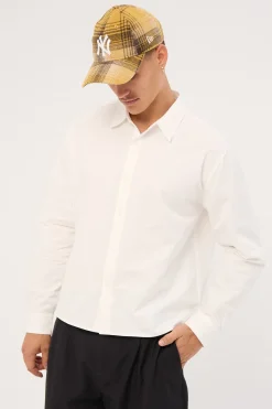 Weekender Boxy Long Sleeve Shirt White