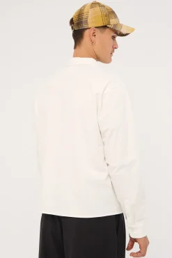 Weekender Boxy Long Sleeve Shirt White