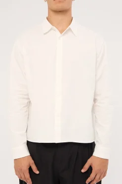 Weekender Boxy Long Sleeve Shirt White