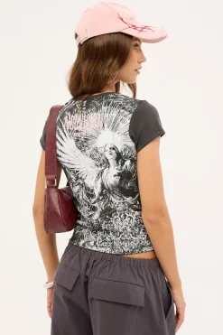 Weeping Angel Baby Tee Washed Black