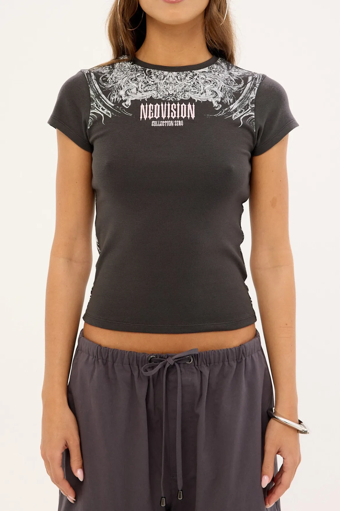 Weeping Angel Baby Tee Washed Black
