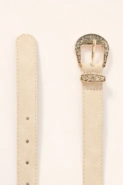Western Belt Cream/Gold