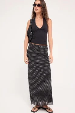 Whimsy Polka Dot Maxi Skirt Polka Dot