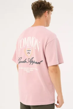 Whitaker Loopback Boxy Tee Washed Mauve