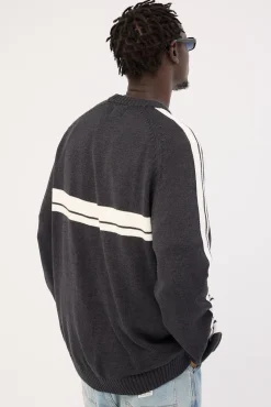 White Lines 2.0 Knitted Crew Black Marle