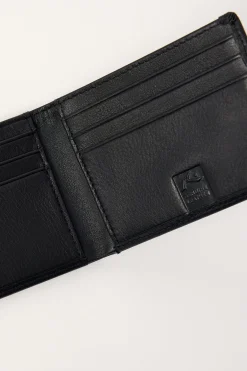White Lines Leather Wallet Black