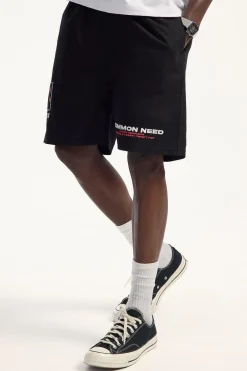 Wild Sector Elastic Waist Short Black