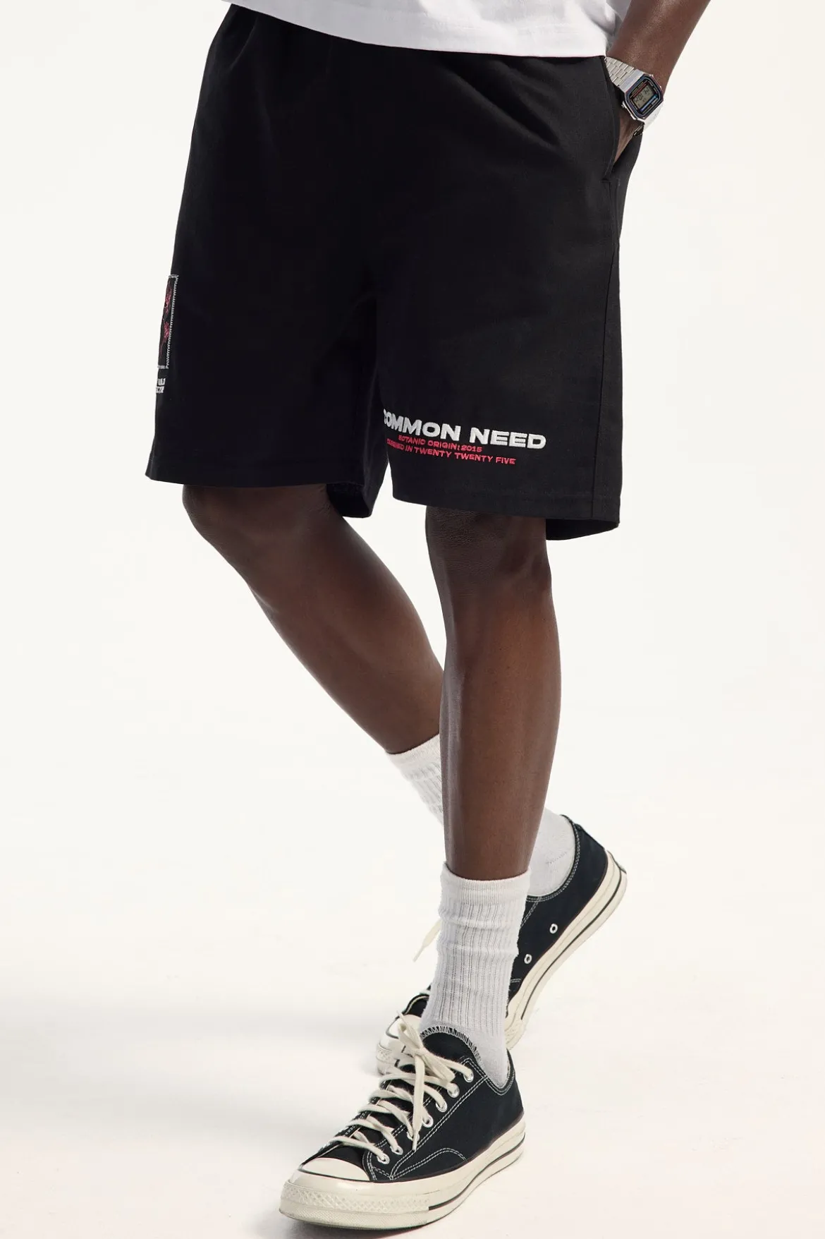Wild Sector Elastic Waist Short Black