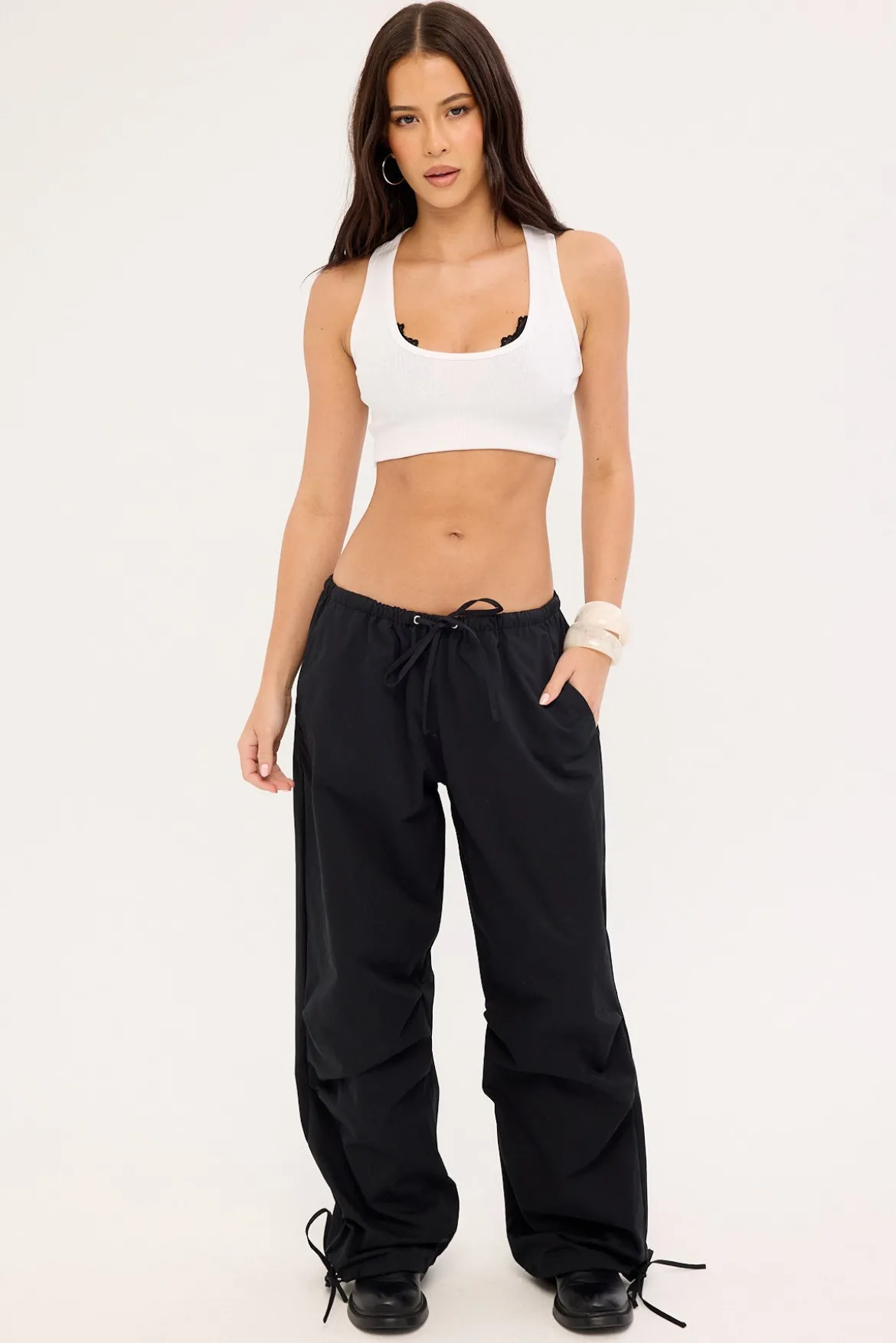 Wildcard Low Rise Cargo Pant Black