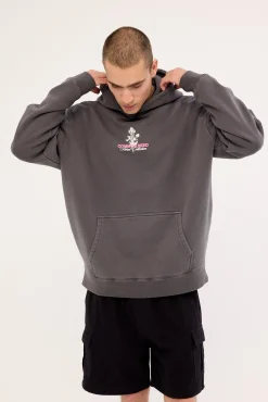 Wildflower Boxy Hoodie Washed Black