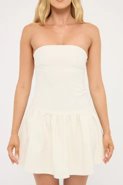 Winslet Strapless Mini Dress Cream