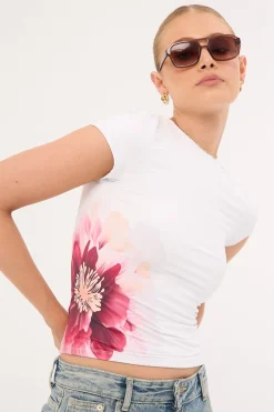 Wisteria Flower Tee White