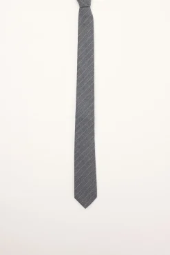 Womens Stripe Tie Grey
