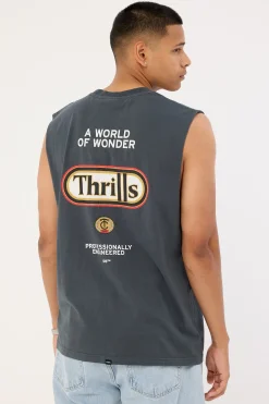 Wonder World Merch Fit Muscle Tee Ebony