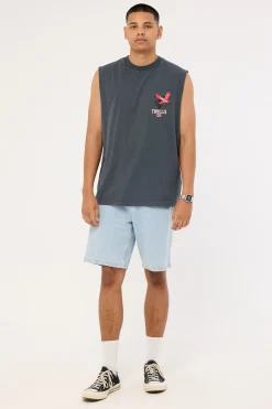 Wonder World Merch Fit Muscle Tee Ebony