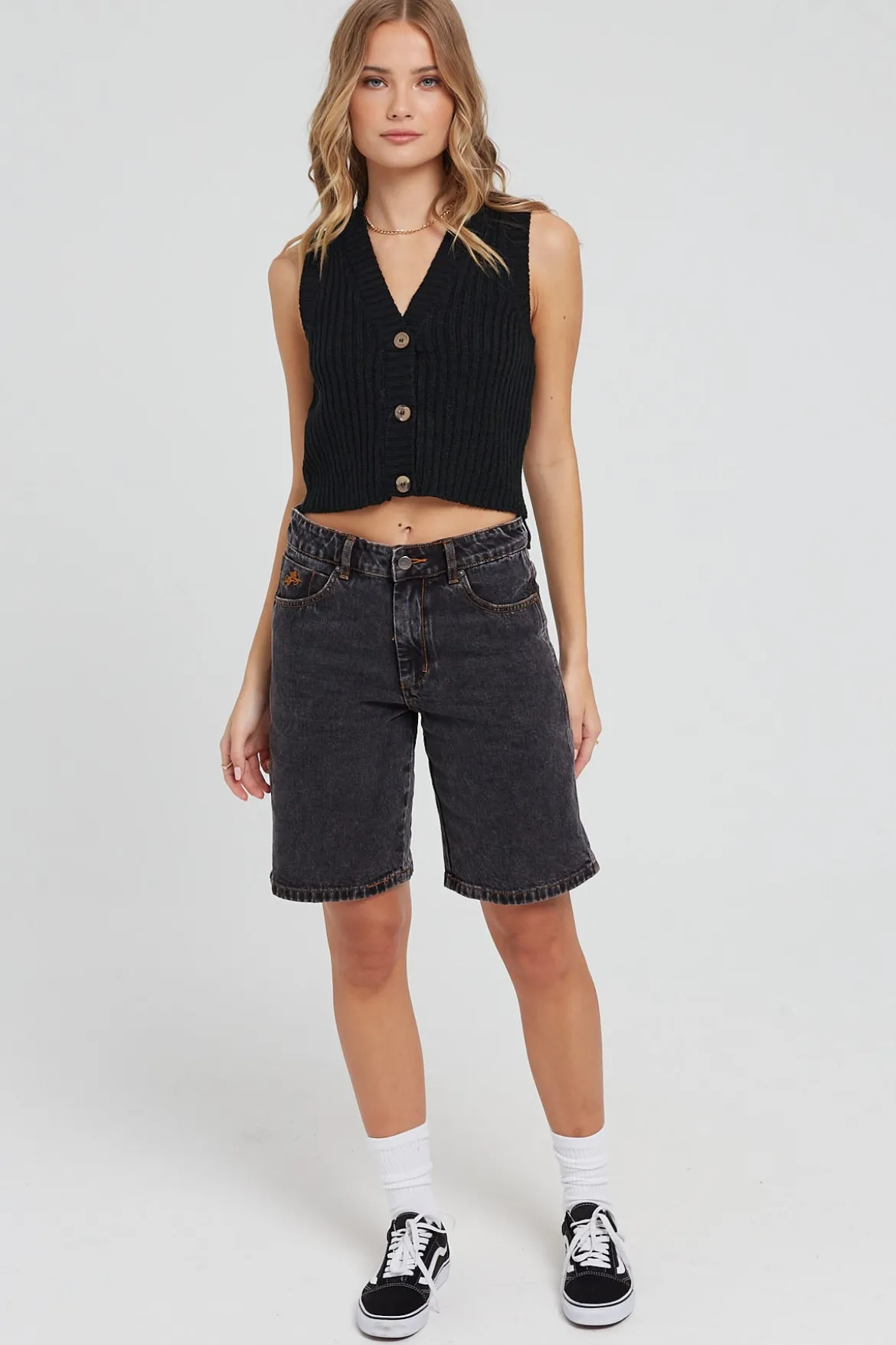 Worship Carpenter Denim Short Black Rinse