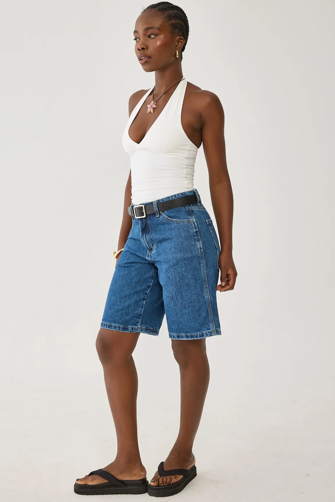 Worship Sloucher Short Worn Blue Rinse
