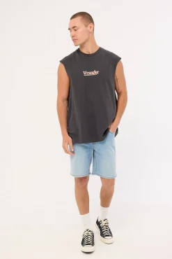 Wrangler 47 Muscle Tee Dark Slate