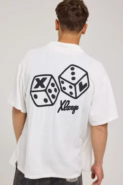 XL Dice Emb SS Shirt White