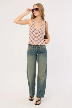 Yakti Top Pink Check