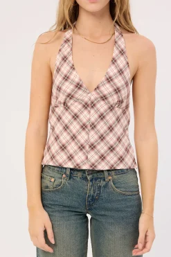 Yakti Top Pink Check