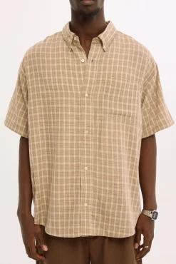 Yard Plaid S/S Shirt Orange