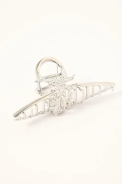Y2K Flutter Hair Claw Clip Silver