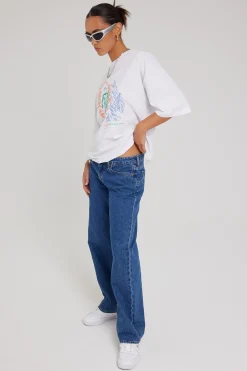 Y2K Low Baggy Jean Famous Blue