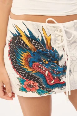 Yokai Lace Front Skort White