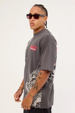 Yokai Oversize Super Heavy Tee Ash Black