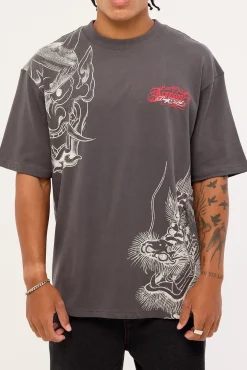 Yokai Oversize Super Heavy Tee Ash Black