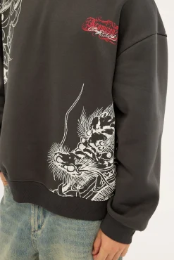 Yokai Street Hoodie Ash Black