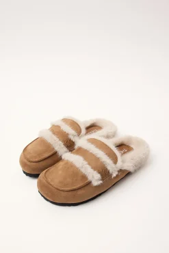 Yuki Fluffy Loafer Tan