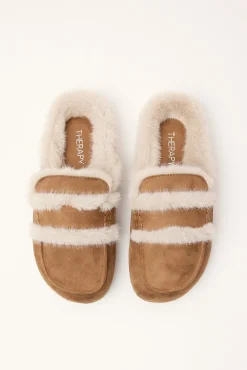 Yuki Fluffy Loafer Tan