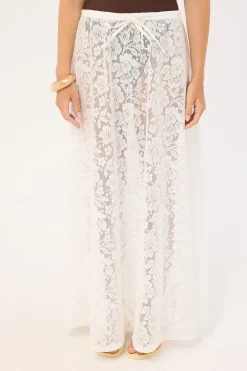 Yuri Lace Maxi Skirt White