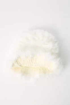 Zaza Faux Fur Hat White