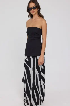 Zebby Chiffon Maxi Skirt Zebra