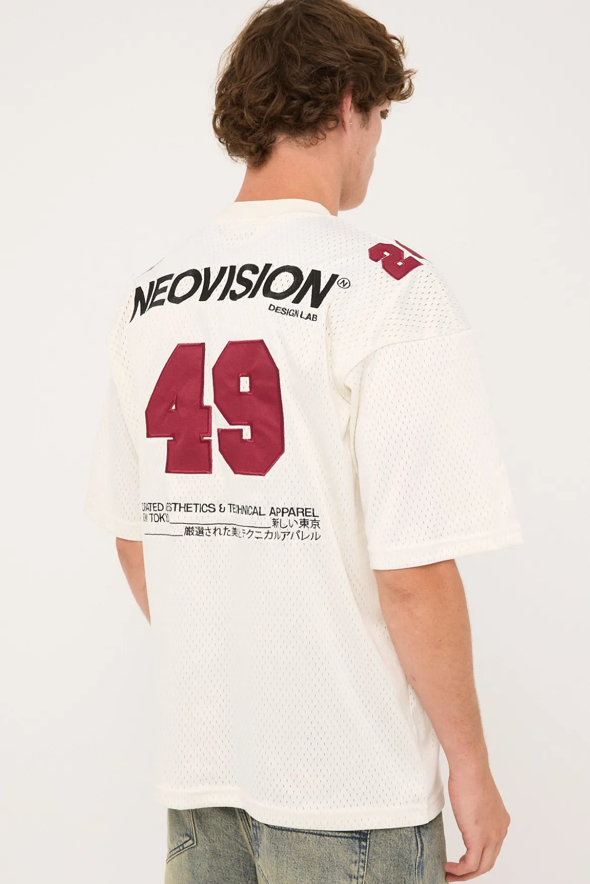 Zenon V Neck Jersey Off White