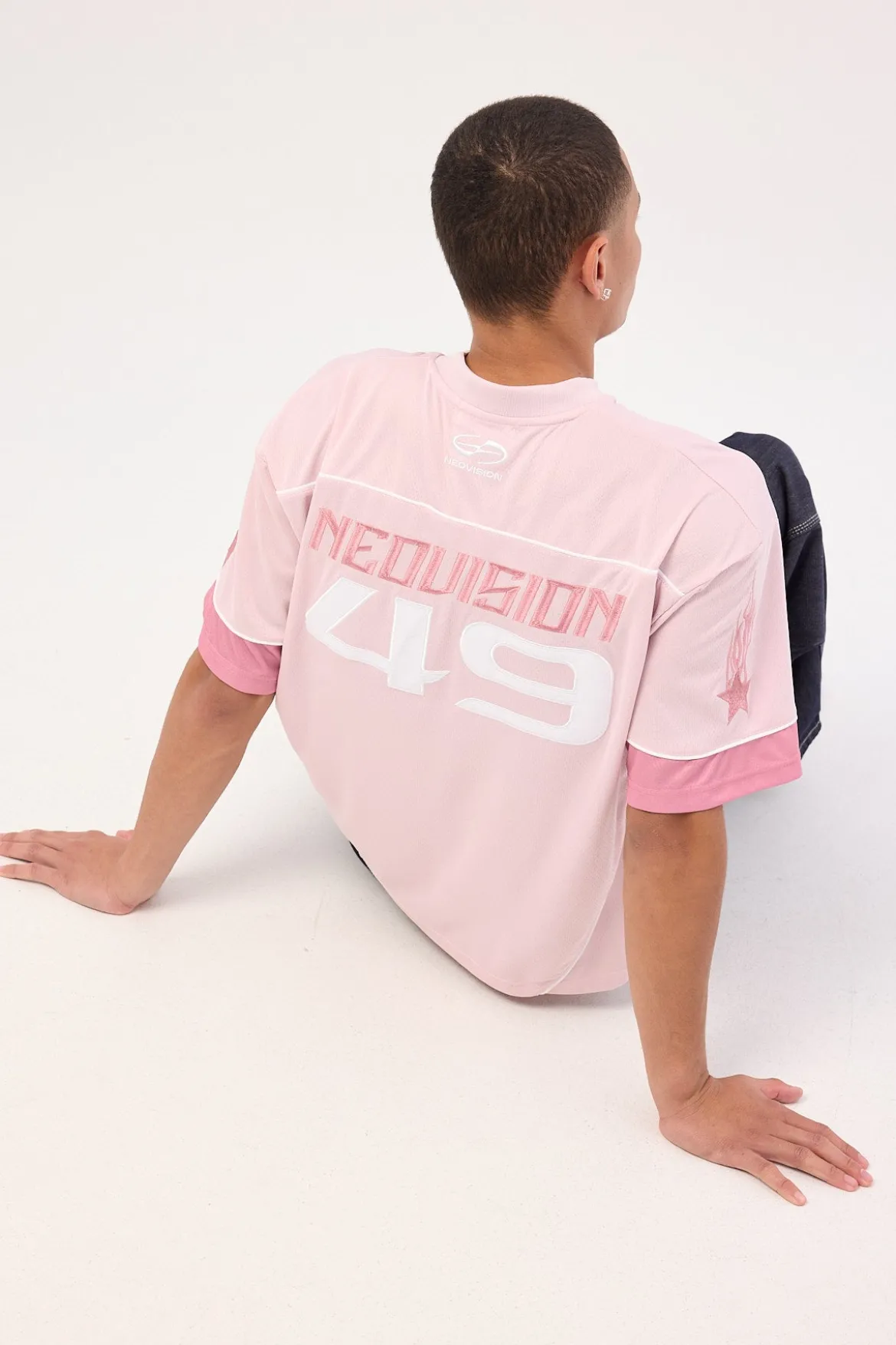 Zenthra Cropped V Neck Jersey Mauve Pink