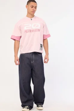 Zenthra Cropped V Neck Jersey Mauve Pink