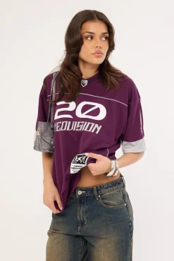 Zenthra V Neck Jersey Plum