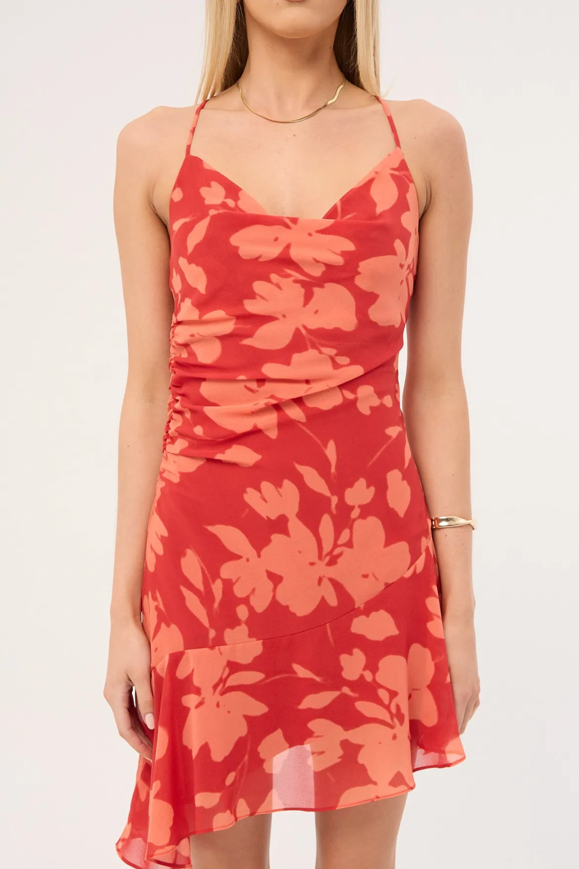 Zinna Mini Dress Red Print