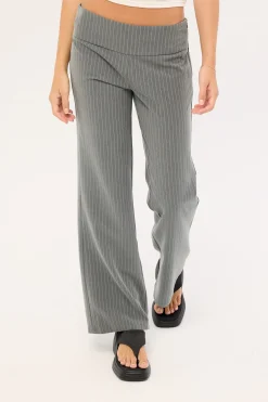 Zolena Trouser Tailoring Pinstripe Grey