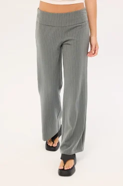Zolena Trouser Tailoring Pinstripe Grey