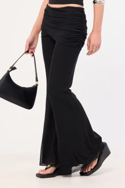 Zuri Mesh Flare Pant Black